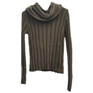 World Republic Clothing Co Army Green Sweater Cowl Neck Size Small Heavy Warm